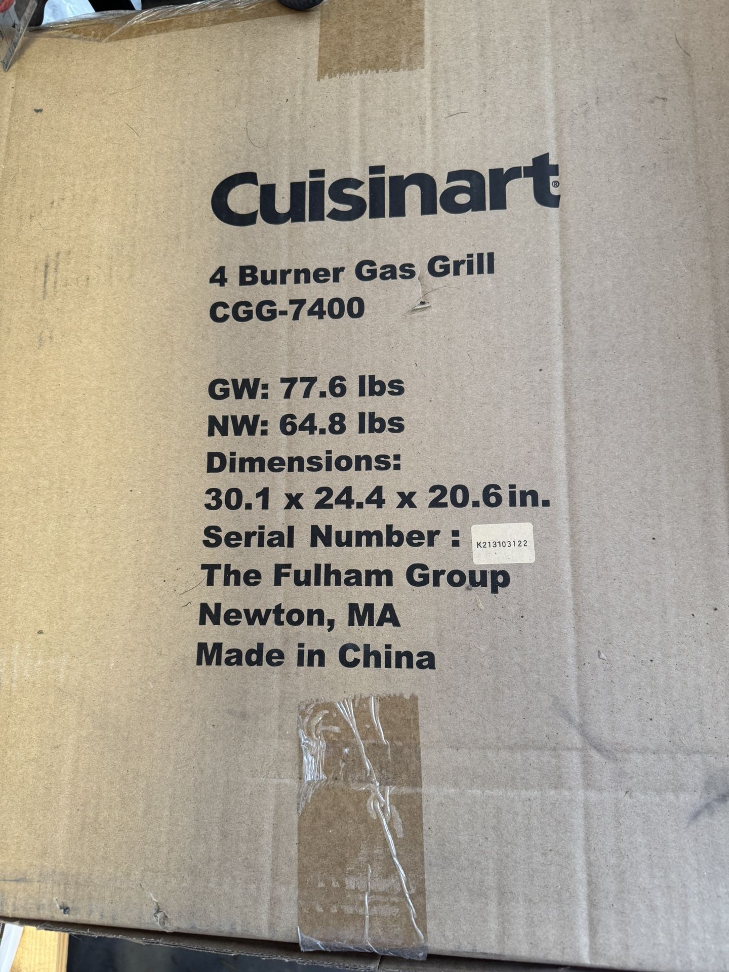 New In Box Cuisinart 4 Burner Gas Grill