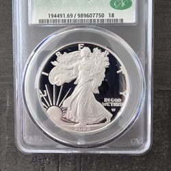 2022 W CAC PR69DCAM SILVER EAGLE