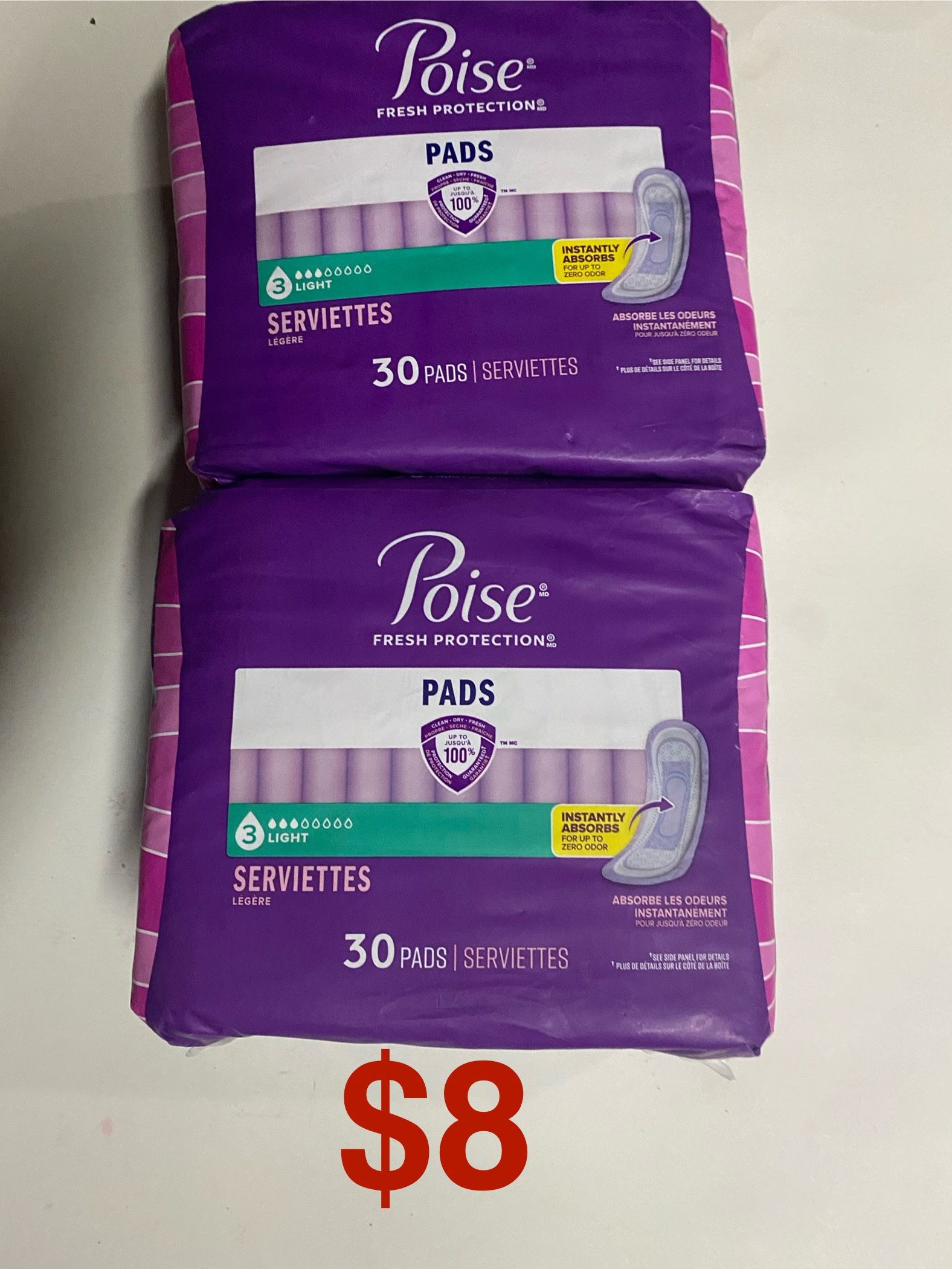 Poise Feminine Pads Set