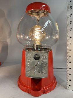 Repurposed Carousel “King Size” Gumball Machine Lamp