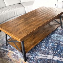 Metal / Solid Wood Coffee Table !!! Size On The Photo 