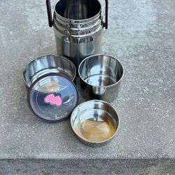 Stainless steel, hot and cold food container