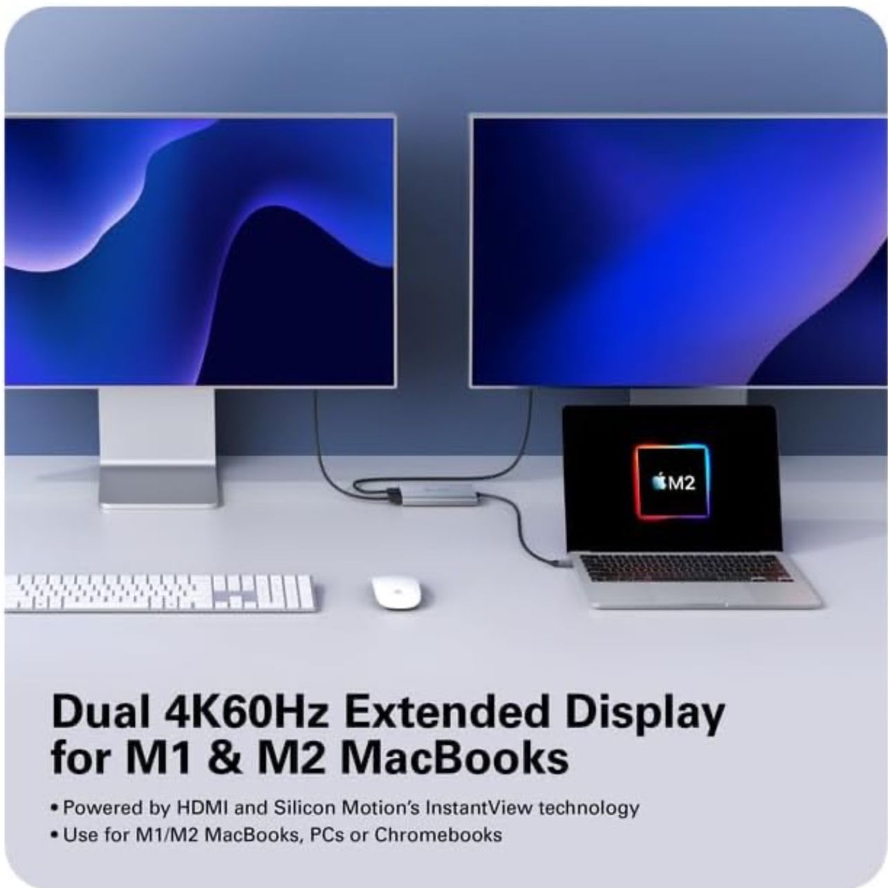 Hyper- MacBook Air Dual Monitor Adapter 