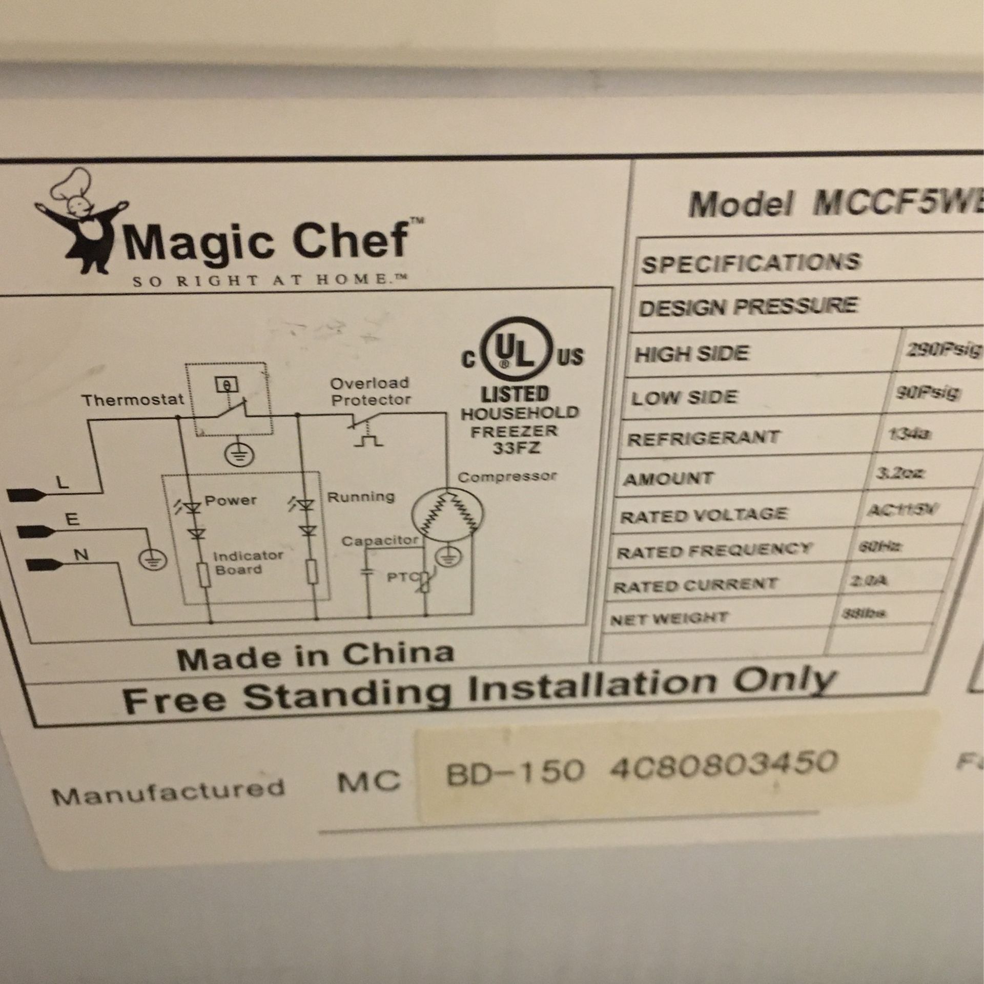 Magic Chef Chest Freezer 5.0 for Sale in Hutto, TX OfferUp