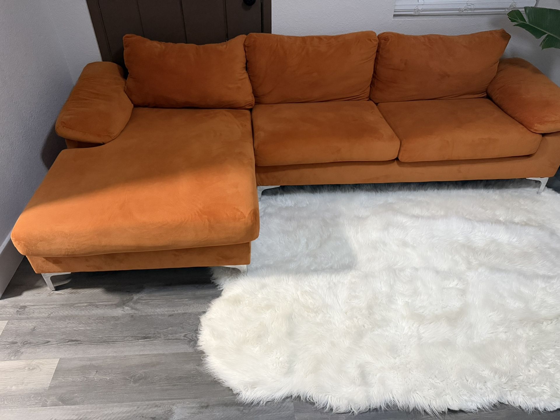 Orange Sectional Couch
