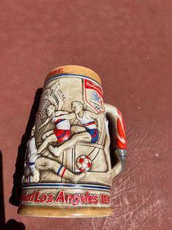 1984 Los Angeles track and field, boxing, soccer beer stein