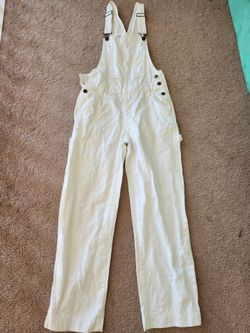 Cotton on white overalls  in size 4