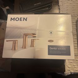 Moen genta widespread 8 inch with drain kit new