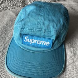 Classic Supreme Washed Twil Camp Cap Leather Strap