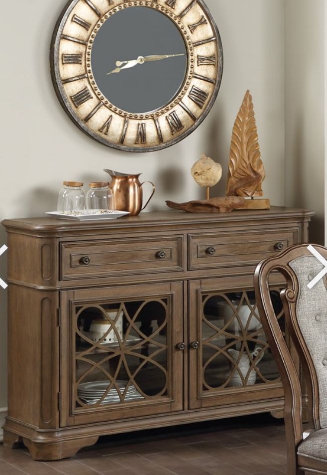 Brand New Brown Rustic Server