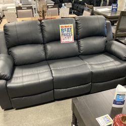 $1499 3pc Black Reclining Couch Set 🖤