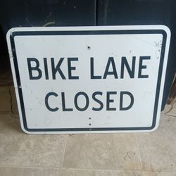 Bike Lane Closed Aluminum Traffic Signs
