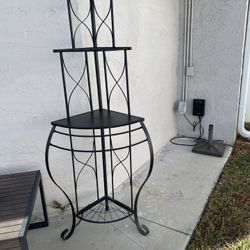 Black Wrought Iron Shelf Display 