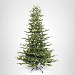 New 7.5ft Pre-Lit Aspen Fir Artificial Christmas Tree with 700 Clear Lights, 1319 Realistic Branches