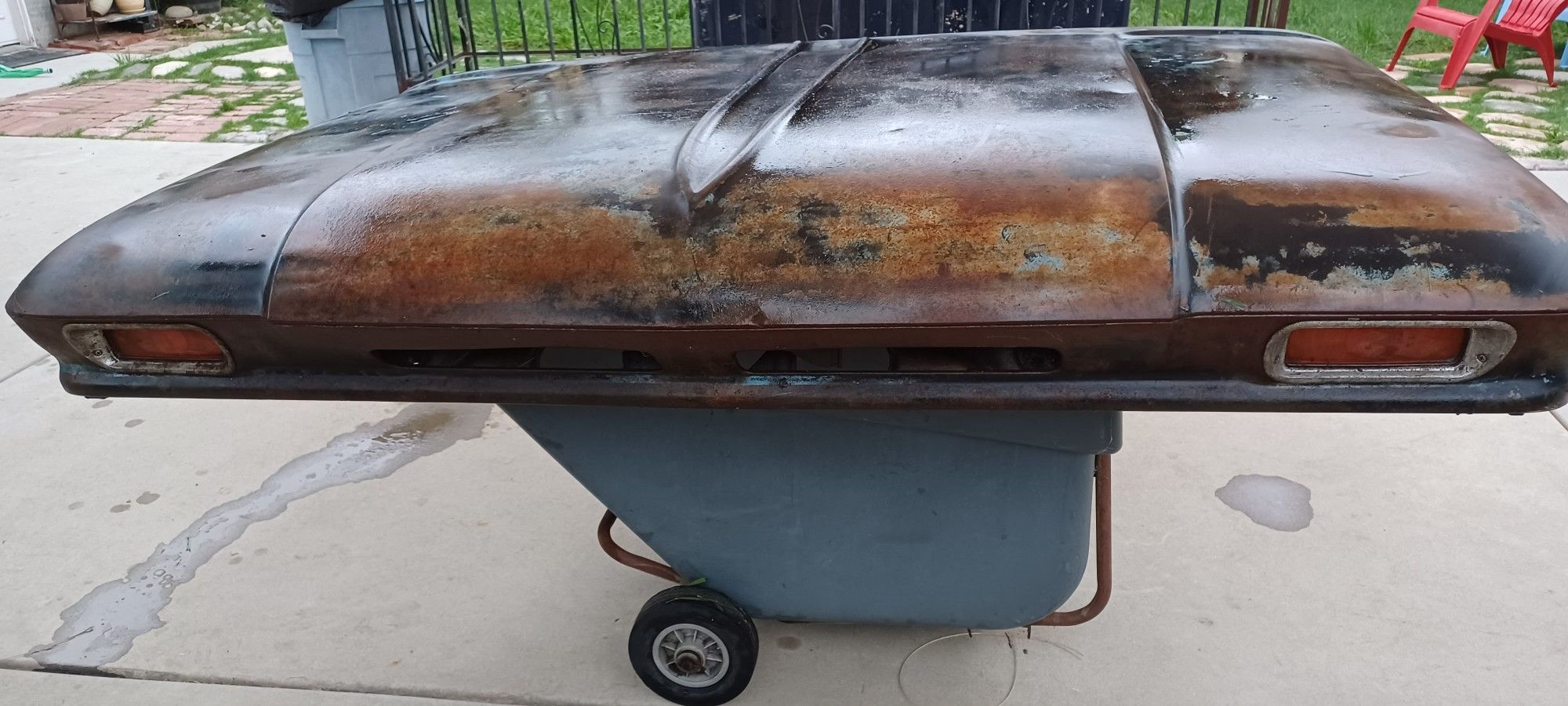 1960 Chevy Truck Hood with blinkers. Covers and Two Cowel Panels And Hood Cowel Vent