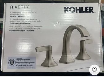 Kohler Riverly 8" Widespread Bathroom Faucet Brushed Nickel
