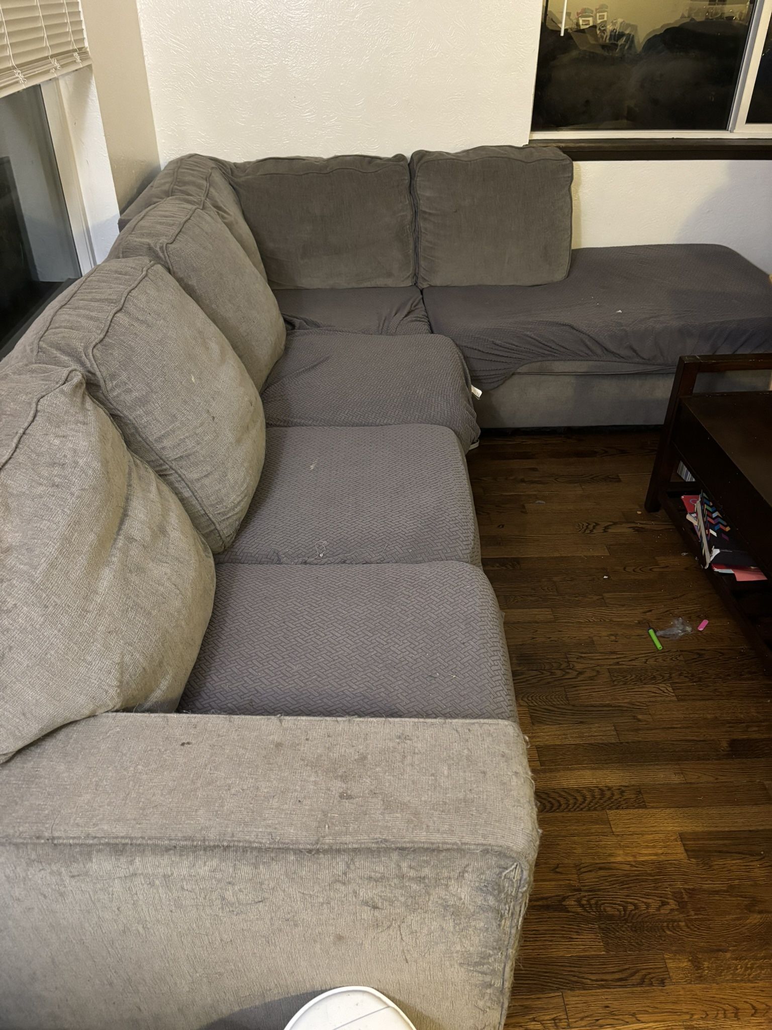 Gray Sectional With Sleeper And Chaise From Ashley Furniture 