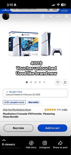 PlayStation 5 Fortnite chaos bundle 1tb