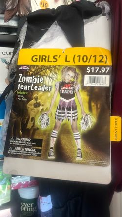 10/12 girls Zombie fear leader costume