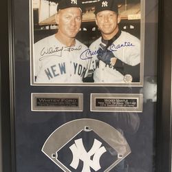 Autographed Whitey Ford and Mickey Mantle