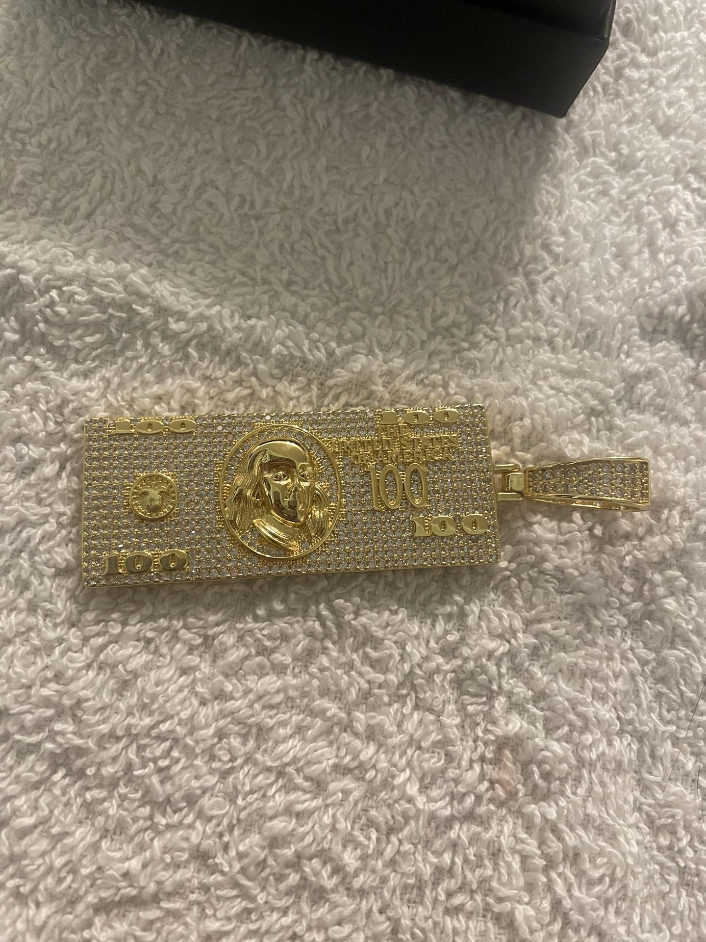 Stainless Steel $100 Dollar Bill Pendant