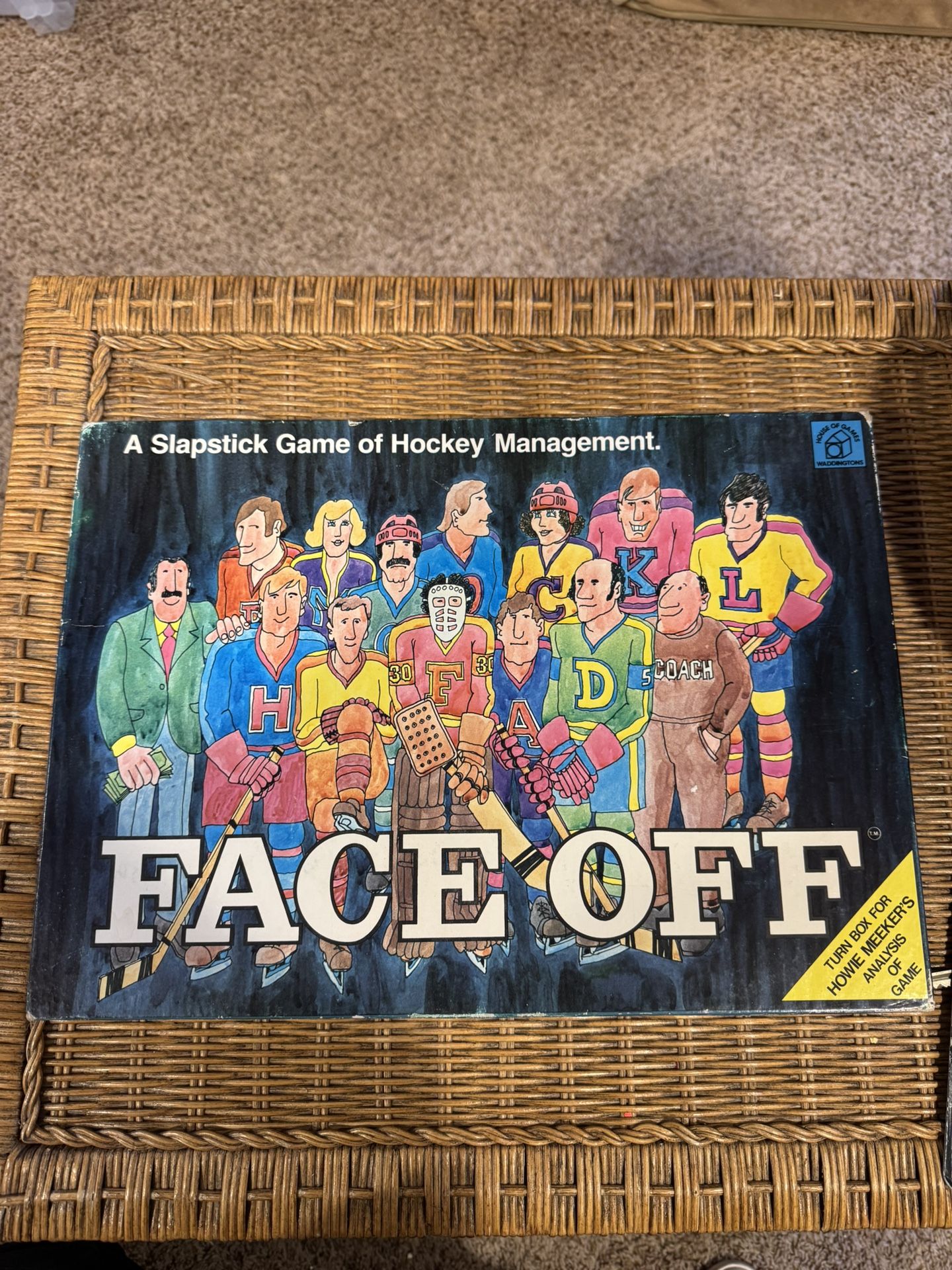 Vintage 1974 Face Off Board Game of Hockey Management Strategy Game never used