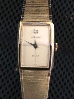 Vintage Longines Wittnauer Diamond from the 60s. Hand wind works perfect gold plated