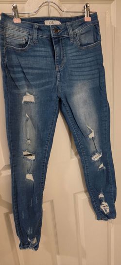 Distressed jeans