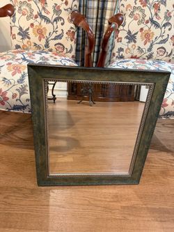 Small Greenish Framed Mirror in VG Condition 20 x 23 Smoke free household