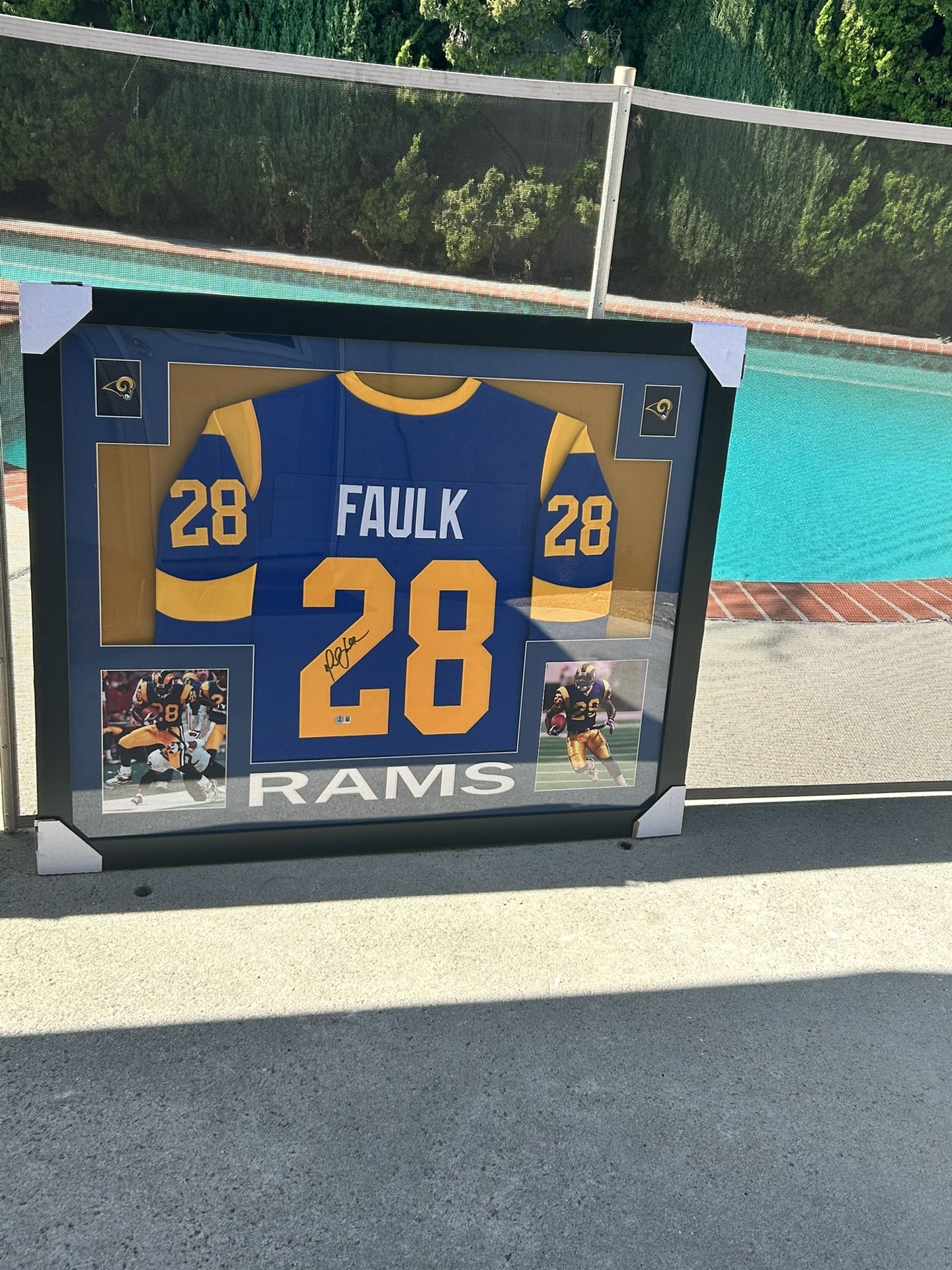 MARSHALL FAULK RAMS CUSTOM FRAME JERSEY