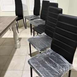 All Black Kitchen Chairs Brand New 