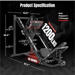 🔥 Brand New Leg Press & Hack Squat Machine – Never Opened | Huge Savings! 🔥 Price: $449 (Amazon price: $599.99)
