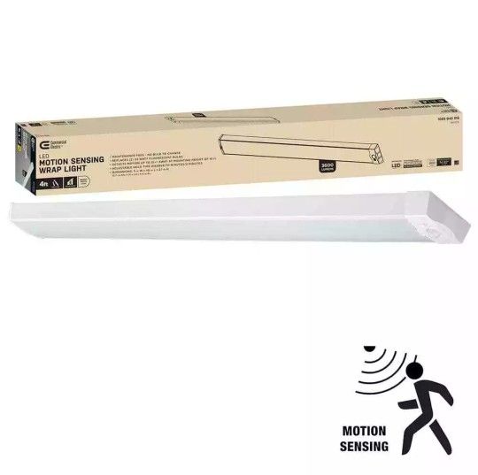 4 ft 3600 Lumen Motion Sensor LED Ceiling Garage Laundry Shop Light Bright White