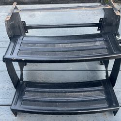RV trailer steps steel fold out two step 24"  wide 16 tall 27 inches extend 