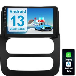 Android 13 Car Radio for Dodge RAM 2002-2005 1 3500, [2GB+64GB] 9 Inch Touch Screen Car Stereo with Wireless Carplay Android Auto GPS WiFi FM 