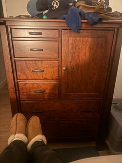 cherry wood amish made gentleman's chest