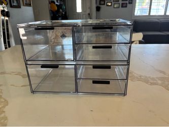 Clear makeup organizer