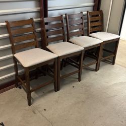4 Free Wood Chairs - Tall Size / Bar
