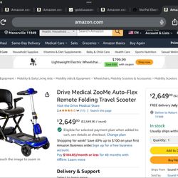 Drive Electric Folding Mobility Scooter 