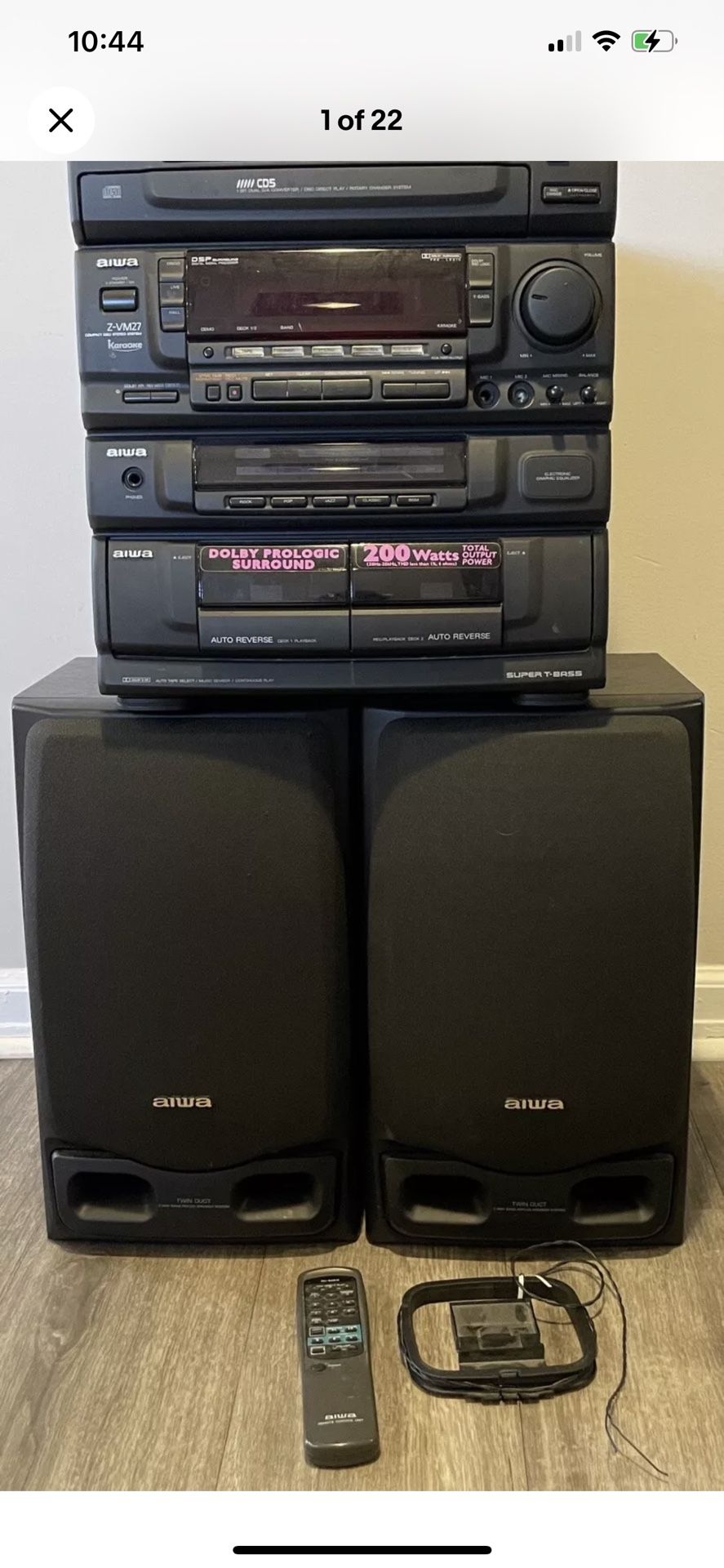 Home audio Aiwa Z-vm27 Compact Disc Stereo System WORKING **NEED NEW BELTS**