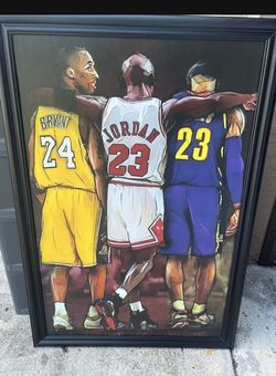 Legends Of Basketball Framed Picture 20 x 39
