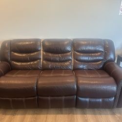 Couch with recliners