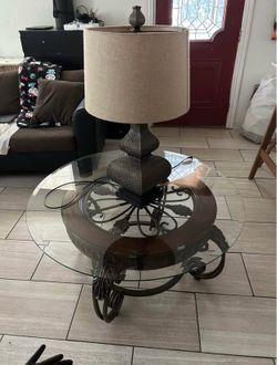 Textured Bronze Table Lamp