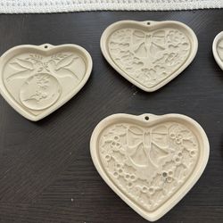 7 Pampered Chef Clay Heart Molds