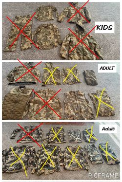 Men’s / youth Kuiu hunting clothes