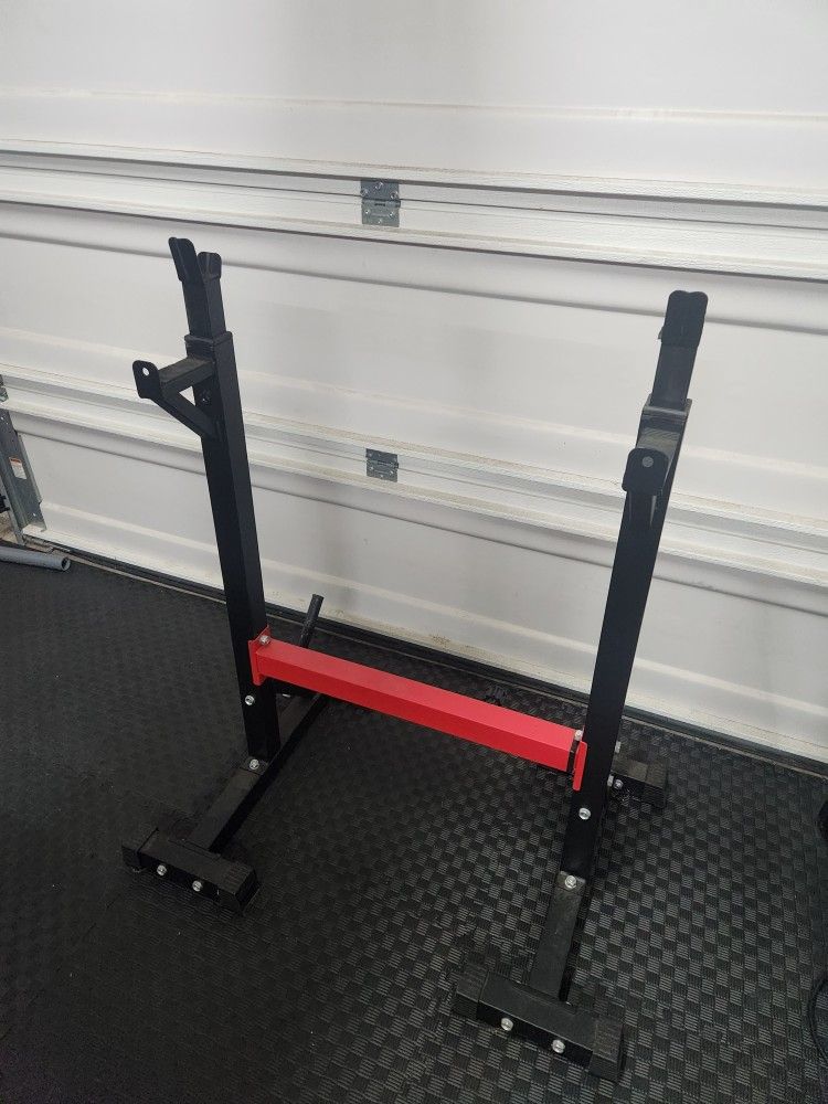 Squat Rack Stand, Barbell Rack, Bench Press