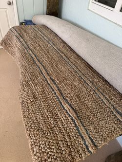 8x10 Jute Cotton And Wool Rug