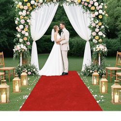 Wedding  Red Carpet Aisle Runner  Velvet - 4Ft X 20 Ft -