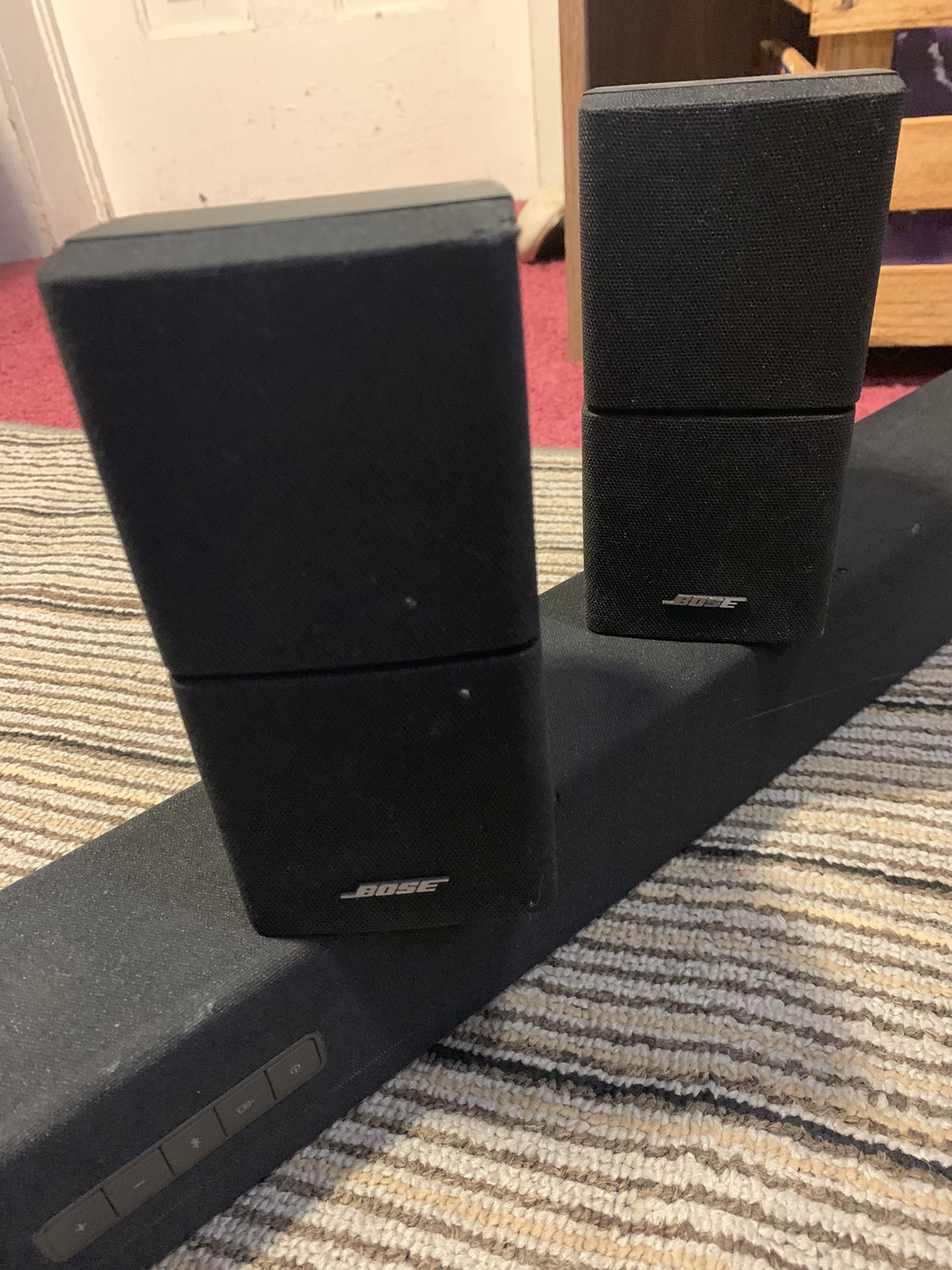 BOSE invisible surround sound and VIZIO speaker bar
