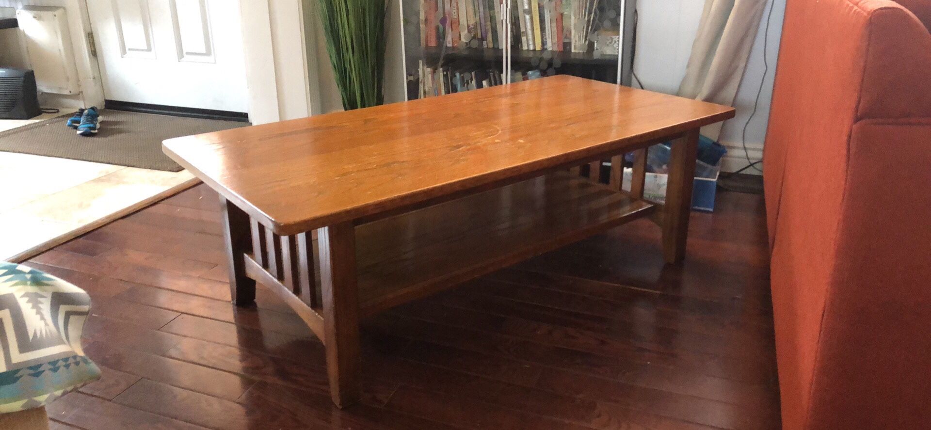 Solid wood Mission style coffee table